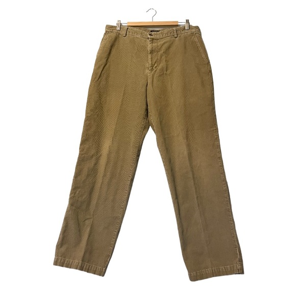 Dockers Corduroy Pants Relaxed Fit Flat Front Tan Men’s Size 36X32 - Picture 1 of 9